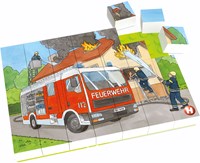 Hubelino puzzle blocs pompiers - puzzle blocs de construction 35 pièces enfants-2
