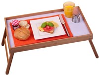 Plateau bambou pliable - plateau petit-déjeuner au lit - léger-3