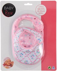 Baby Rose Baby rose 2 bavoirs sur carte 27592