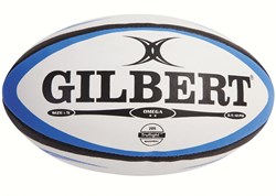 Gilbert ballon de rugby Omega match bleu noir taille 3 - ballon de match