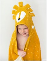 Trixie serviette à capuche coton bio 75x75cm Mr. Lion bébé-3
