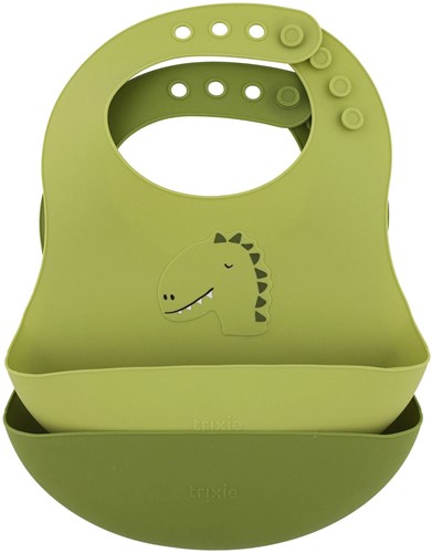 Trixie Siliconen Slabbetje  - Mr. Dino, 2st.-2