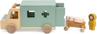 Trixie jouet en bois - voiture ambulance pour enfants - certifié FSC-3