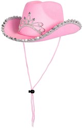 Boland chapeau de cow-boy Glimmer rose avec pierres précieuses pour enfants
