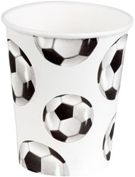 Boland gobelets en papier football - gobelets de fête - lot de 10 - 210ml
