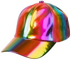 Boland casquette holographique arc-en-ciel réglable unisexe festival Pride