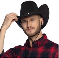 Boland chapeau de cowboy Wichita noir - accessoire festival - 59 cm-3