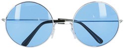 Boland lunettes de fête hippie XL bleu - accessoire festival flower power