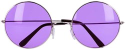 Boland lunettes de fête hippie XL violet - accessoire festival rétro flower power