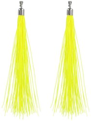 Boland boucles d'oreilles néon jaune festival - bijoux disco 80s remarquables