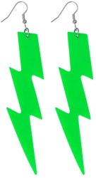 Boland boucles d’oreilles vert néon flash accessoire rétro disco femme