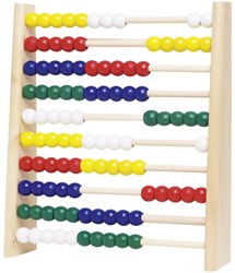 Goki boulier jouet éducatif en bois coloré 25x29 cm cadre à compter