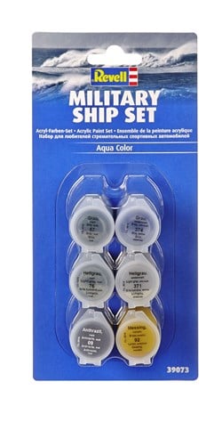 Revell set de peinture maquette navires - couleurs acryliques militaires 6x5ml