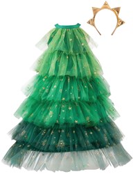 Great Pretenders robe sapin de Noël déguisement enfant avec bandeau 5-6 ans