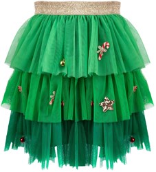 Great Pretenders jupe tutu de Noël verte - déguisement festif 4-6 ans
