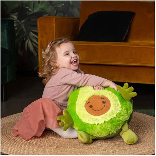 Noxxiez coussin chauffe-mains avocat peluche - coussin jouet ultra doux-2