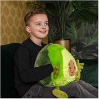 Noxxiez coussin chauffe-mains avocat peluche - coussin jouet ultra doux-3