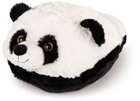 Noxxiez chauffe-pieds panda - pantoufle peluche animal jouet