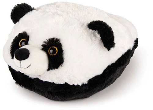Noxxiez chauffe-pieds panda - pantoufle peluche animal jouet