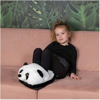 Noxxiez chauffe-pieds panda - pantoufle peluche animal jouet-2