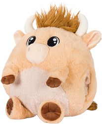 Noxxiez coussin chauffe-mains peluche vache - coussin ultra doux pour enfants