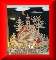 Small Foot - Calendrier de l'Avent en bois Noël Rêve d'hiver avec lumière LED-3