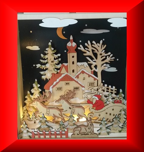 Small Foot - Calendrier de l'Avent en bois Noël Rêve d'hiver avec lumière LED-3