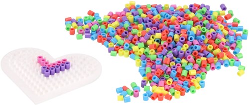Hama perles à repasser tub 13000 pièces couleurs pastel loisirs créatifs-3