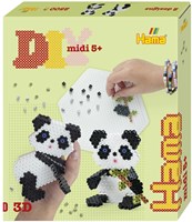 Hama set perles à repasser panda 3D - 2500 perles jouet