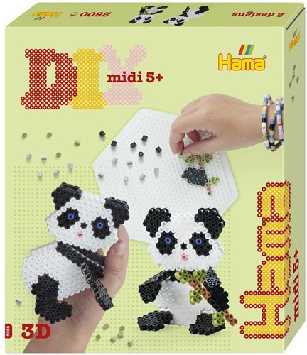 Hama set perles à repasser panda 3D - 2500 perles jouet