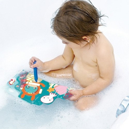 Ludi livre de bain livre à colorier pour le bain avec crayons plaisir aquatique-3