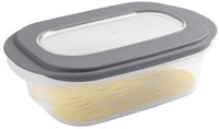 Sunware boîte à fromage Sigma Home transparente avec plateau - boîte de conservation grise