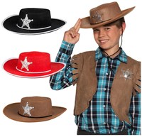 Boland chapeau de cowboy feutre enfant déguisement shérif 55 cm polyester-2