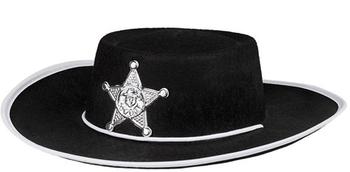 Boland chapeau de cowboy feutre enfant déguisement shérif 55 cm polyester-3