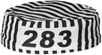 Boland casquette prisonnier noir-blanc accessoire déguisement adulte