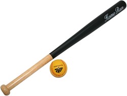 Angel Sports set de baseball - batte en bois 28 pouces avec balle noire