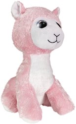 Lumo Stars peluche lama Olivia 24cm jouet doux rose blanc