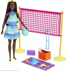 Mattel Barbie set de volley-ball accessoires de plage plastique recyclé