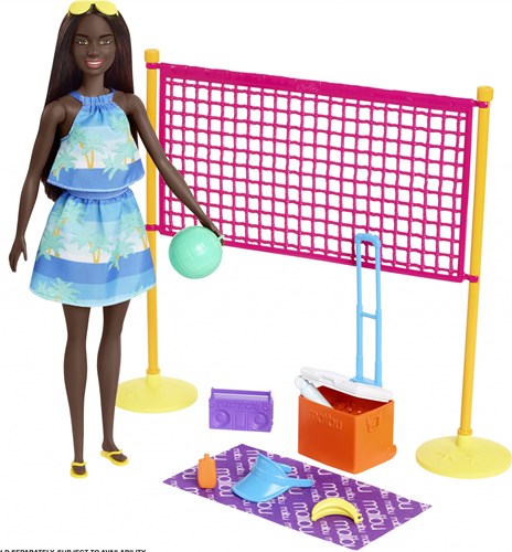 Mattel Barbie set de volley-ball accessoires de plage plastique recyclé