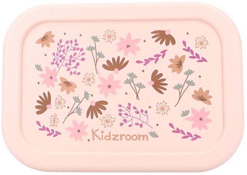 Kidzroom boîte à déjeuner fleurs rose boîte à lunch en silicone pour enfants-2