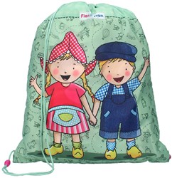 Vadobag sac de sport Fien et Teun amis des animaux vert bretelles réglables