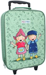 Vadobag valise enfant Fien et Teun trolley amis des animaux vert
