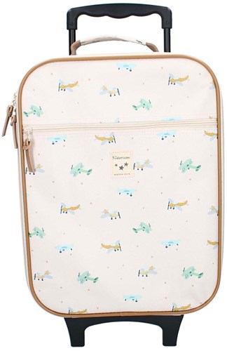 Kidzroom valise trolley enfant Avions - Collection Small Talk - gris clair-2