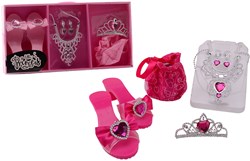 Johntoy coffret de jeu princesse set déguisement rose en boîte pour enfants
