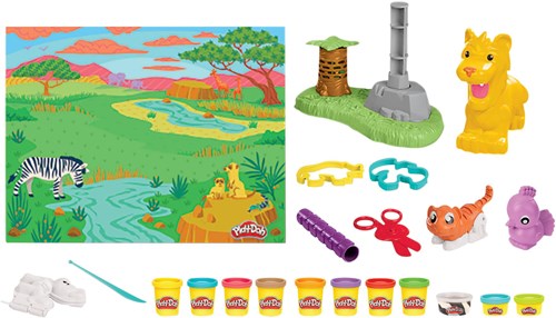 Hasbro Play-Doh set lion avec pâte à modeler et accessoires animaux-2