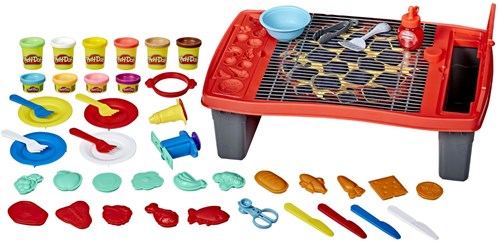 Play-Doh barbecue jouet avec accessoires et pâte à modeler colorée-2