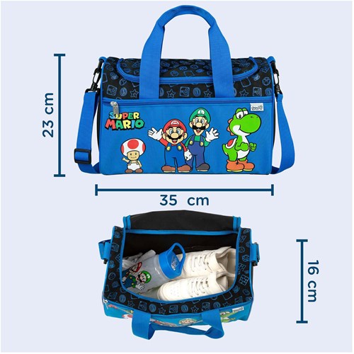 Undercover sac de sport Super Mario bleu - sac enfant design Nintendo-3