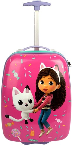 van der Meulen valise trolley enfant Gabby's Dollhouse 23L bleu-2