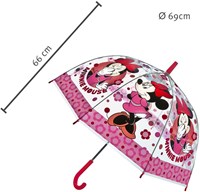 Undercover parapluie Minnie Mouse transparent rose pour enfants-3