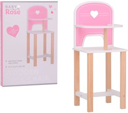 Johntoy chaise de poupée en bois Baby Rose - meuble poupée jouet